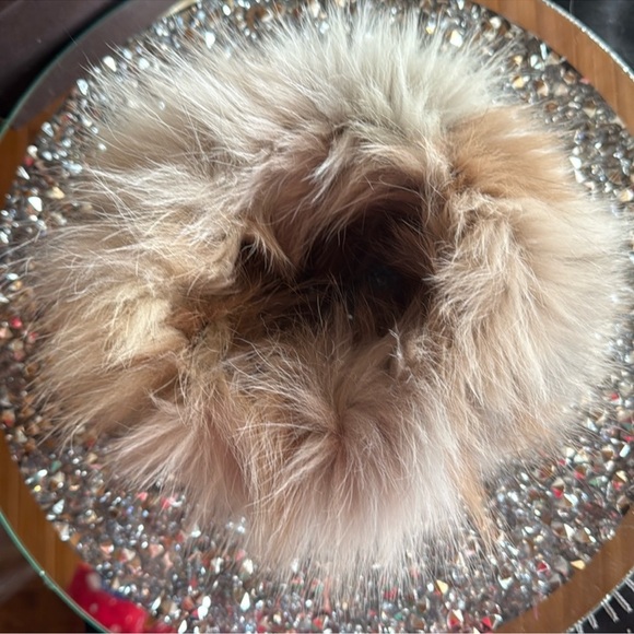 Lena Vie Accessories - Silver Fox Soft Multi Warm Ivory Fur Head Band or Neck Scarf, 
$129 $347